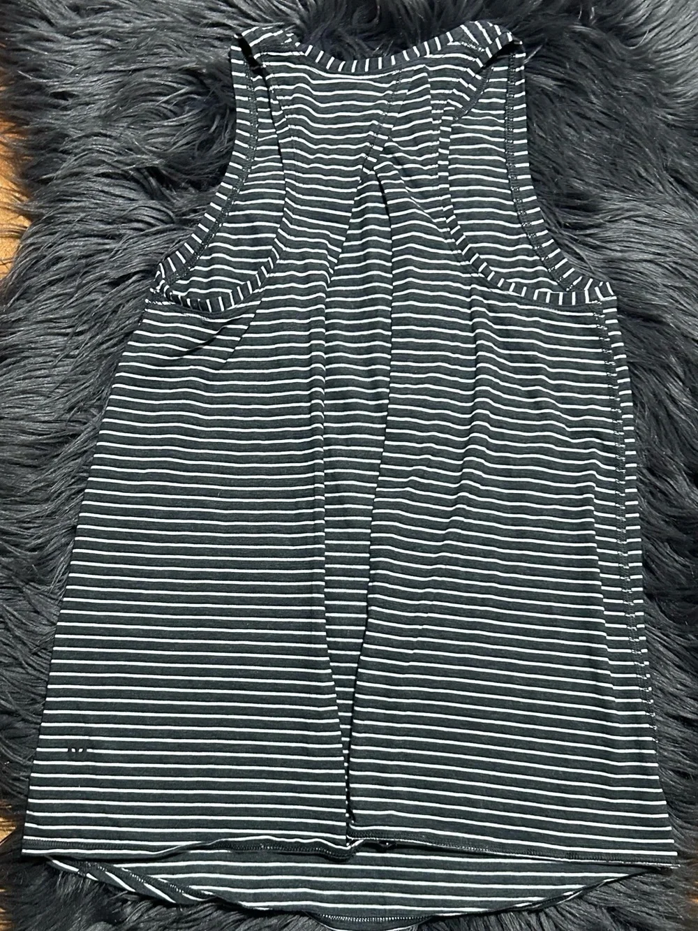 Lululemon All Tied Up Tank Modern Stripe Heathered Black White Size 2